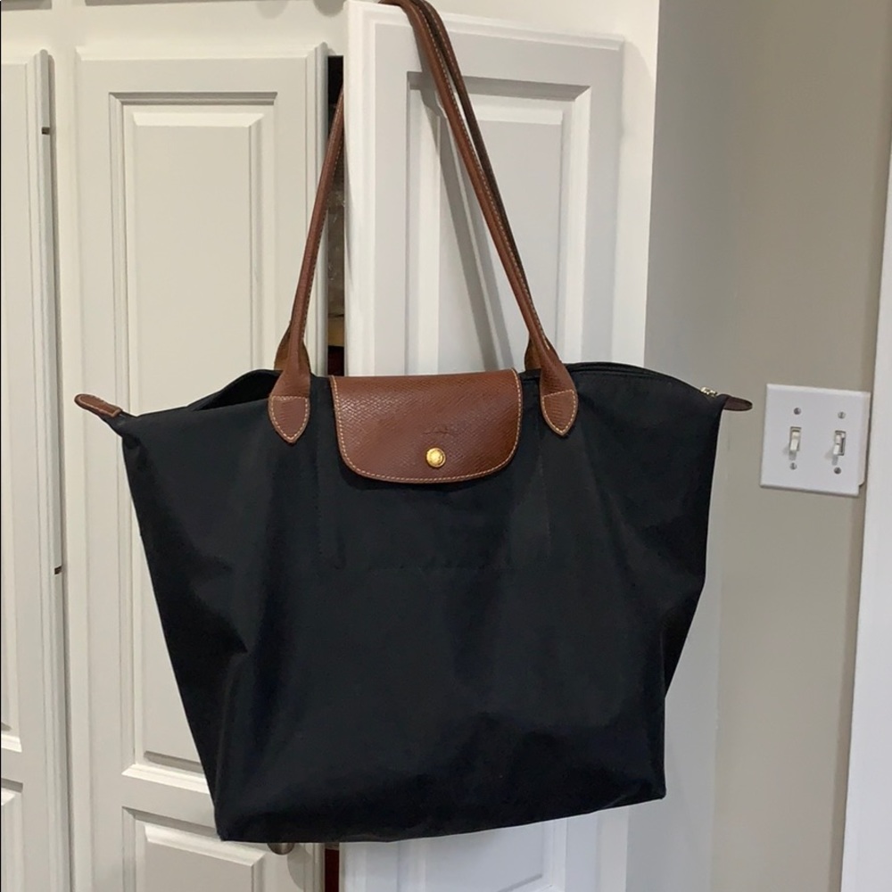 Black large Longchamp tote bag